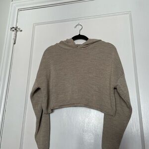 Cropped Nastygal Oatmeal/ Beige Sweater